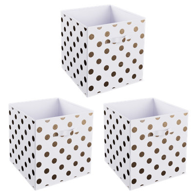 3 Pack Clever Cube White And Gold Foil Spot Compact Inserts (03364x3)