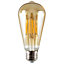 3 Pack E27 Amber Glass Bodied Pear LED 4W Warm White 1800K 240lm Light Bulb
