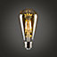 3 Pack E27 Amber Glass Bodied Pear LED 4W Warm White 1800K 240lm Light Bulb