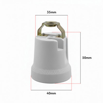 3 Pack E27 Bulb Holder Ceramic Porcelain Edison Screw Lamp Holder for ...
