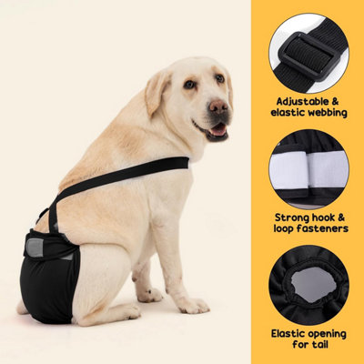 6 Pcs Dog Diaper Suspenders for Diapers Male Female Dog Suspenders 3 Clips Dog