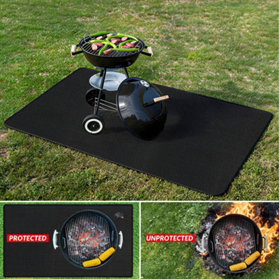 3 Pack Fireproof BBQ Mat 24x42 1300C Torch Tested Non Itchy Fireproof ...