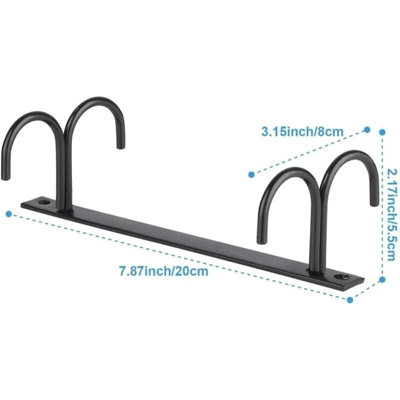 10 Crochets Double Pointes Pour Sous étagère - Accroche Tasses, Cintres, Accessoires - Noir - 14
