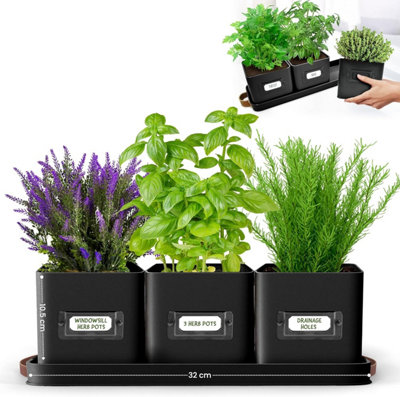 thumbnail image 2 of Large Square Plant Trays Indoor Plant Tray Outdoor Square Plastic Set 5 Durable Waterproof Flower Pot Trays For Plants Drainage Pots Planter Soil Spill Catcher Recycled Black 12Inch Potting Soil Outdoor Plants 2 of 11