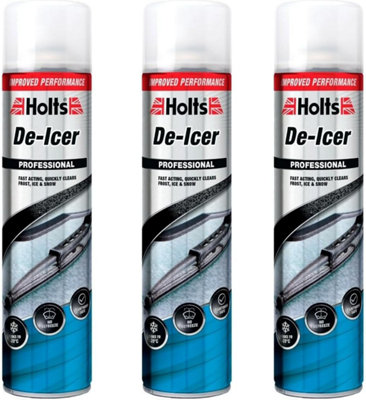 3 Pack Holts Fast-Acting De-Icer Spray 600ml - Instant Car Windscreen ...