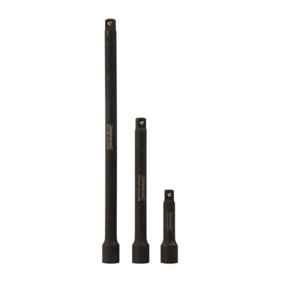 3 PACK Impact Tool Extension Bar Set 75mm 150mm 250mm Socket Driver Long Arm