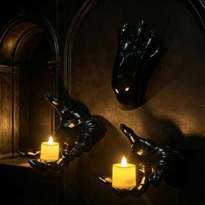 3 Pack Life-Sized Creepy Reaching Hands,Wall Mounted Scary Halloween ...