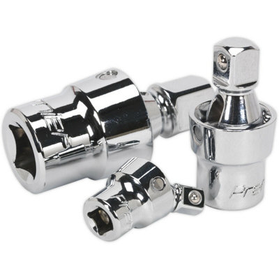 3 PACK Male to Female Socket Joint Adapter Size Converters - Angle Square Drive