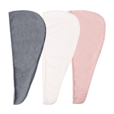 3 Pack Microfibre Hair Wrap Towel