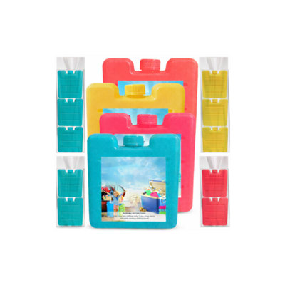 3 pack mini freezer blocks reusable ice packs for cool box cooler bag ...