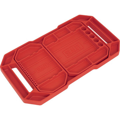 3 Pack Non-Slip Flexible Tool Trays - Versatile Garage Storage Solutions in 3 Sizes