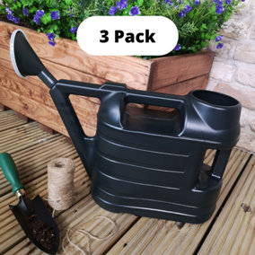 3 pack of 6.5L Outdoor Garden Watering Can With Rose in Green For Gardening