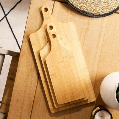 3 Pack Of Wooden Serving Boards Chopping Set Kitchen Charcuterie Platter