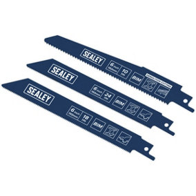 3 PACK - Reciprocating Saw Blade Set - 10 18 24 TPI - HEAVY DUTY Assorted Pack