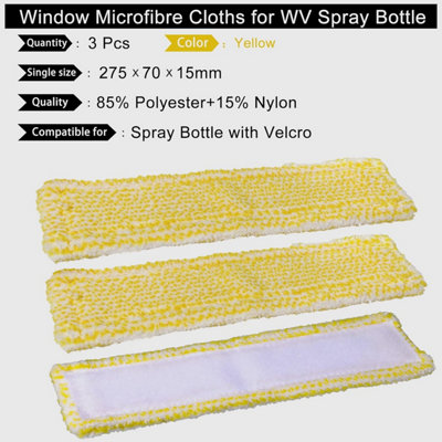 Tampon nettoyant pour vitres - VVIKIZY - Microfibre - Compatible Karcher WV2 WV5 - 3 pièces