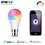 3 Pack Smart WiFi 9W LED Bulb B22 RGB + W + WW GLS , APP & Voice Control, 16 million colors(3 pack)