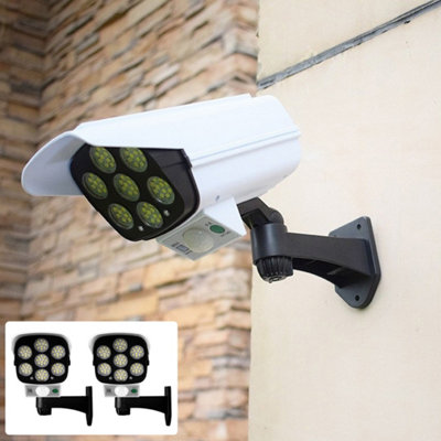 3-Pack Solar Security LED Lights with Dummy Camera Design, IP65 Waterproof
