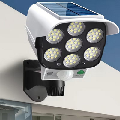 3-Pack Solar Security LED Lights with Dummy Camera Design, IP65 Waterproof