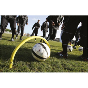 3 PACK - Spiked Outdoor Passing Arc - 50 x 30cm Football Accuracy Training Hoop