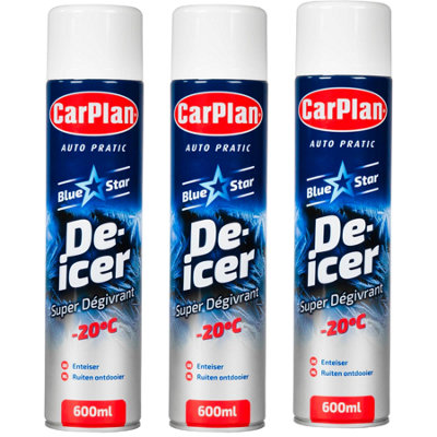 3 pack Star Superior Fast Acting De-Icer Spray 600ml - Effective ...