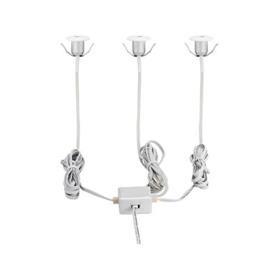 3 Pack White Aluminium Recessed LED Ceiling Downlights - Energy Efficient 1W Design