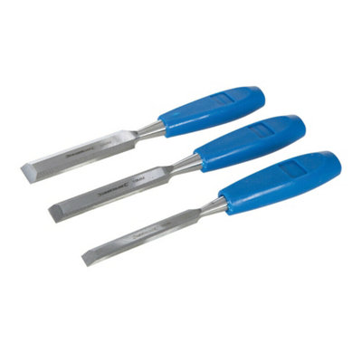 3 PACK Wood Chisel Set Hardened Steel Ground Tip 13mm 19mm 25mm ...