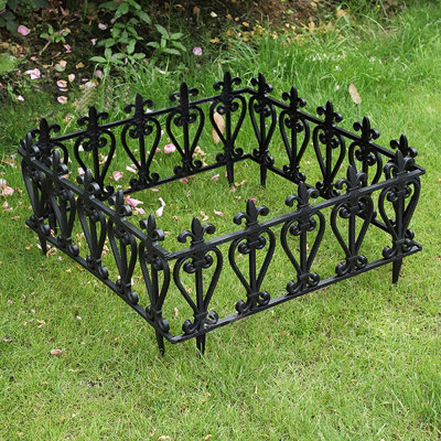 3 Pcs Plastic Picket Fence Garden Lawn Edging fence Plant Edge Border