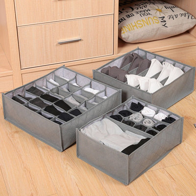 Foldable Underwear Socks Storage Box Wardrobe Clothes Organiser