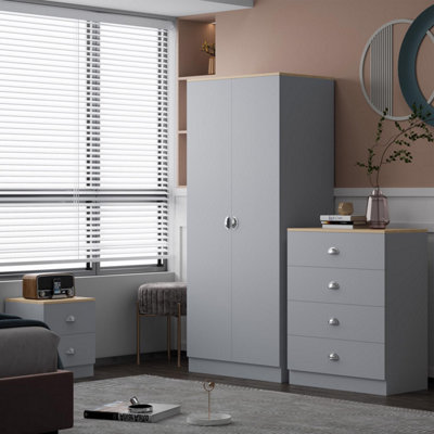 3 piece bedroom furniture deals set grey