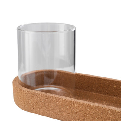 3-Piece Borosilicate Glass Storage Jar Set with Cork Lids
