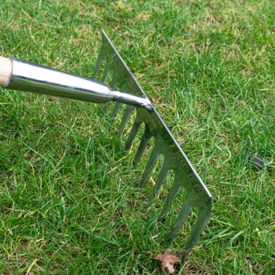 3 Piece BPS Heritage Stainless Steel Spade, Fork & Garden Rake