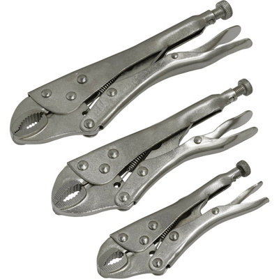 Locking Pliers Set, 3 Pieces