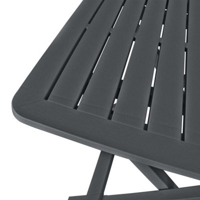 3 Piece Folding Bistro Set Plastic Anthracite - 5