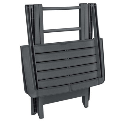 3 Piece Folding Bistro Set Plastic Anthracite - 7