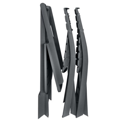 3 Piece Folding Bistro Set Plastic Anthracite - 8