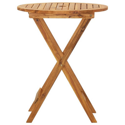 3 Piece Folding Bistro Set solid Acacia Wood - 3