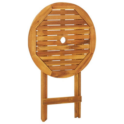 3 Piece Folding Bistro Set solid Acacia Wood - 4