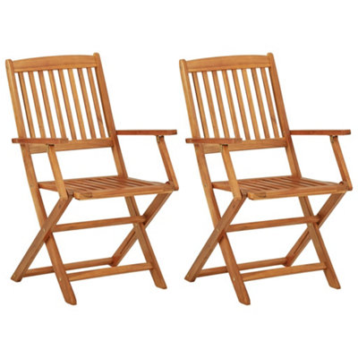 3 Piece Folding Bistro Set solid Acacia Wood - 7