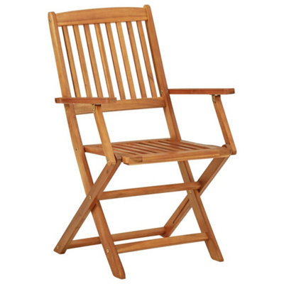 3 Piece Folding Bistro Set solid Acacia Wood - 8