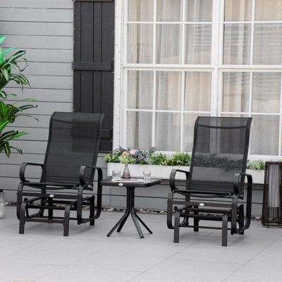 3-Piece Garden Gliding Chair Set