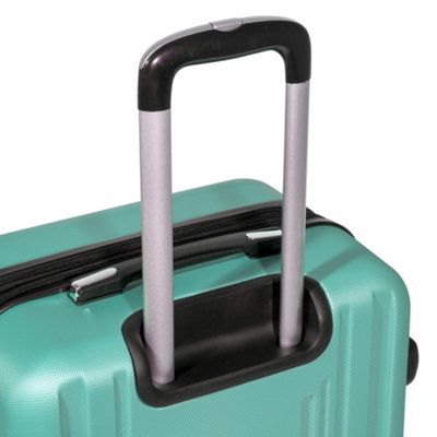 3 Piece Lightweight Teal ABS Luggage Set with Spinner Wheels Travel Cases 20 24 28 Inches