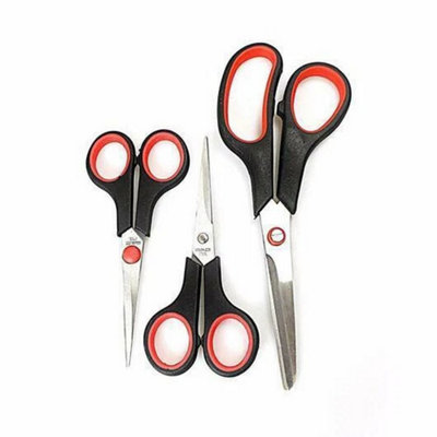 3-Piece Multi-Functional Kitchen Scissors Set Stainless Steel, Ambidextrous