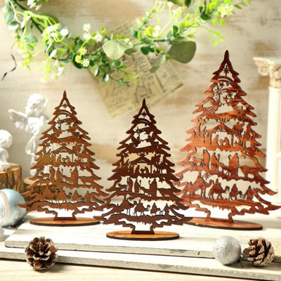 3 Piece Nativity Scene Table Decoration Set Vintage Nativity Scene Set ...