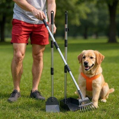 New Dog Pooper Scooper Haustier im Freien Tragbare Klaue Poop Scooper Mülls ack