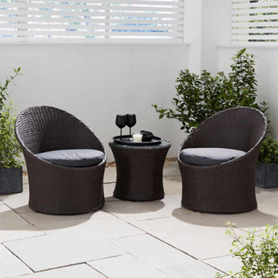 Egg rattan 2025 bistro set