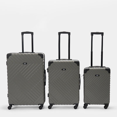 3 Piece Set Of Suitcase Luggage Hard Shell Travel Case Bag