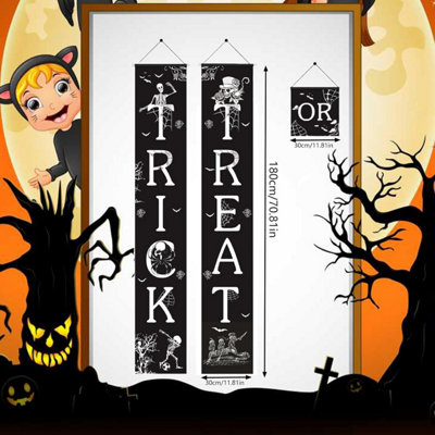 Allenjoy Halloween Totenkopf Soldat Veranda Schild - 30x180 Cm, Polyester, Für Tür & Wanddekoration