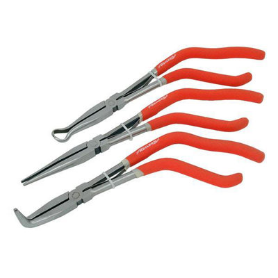 3 Pieces Pistol Grip Long Nose Reach Pliers Set 11 inch (Neilsen CT2151)