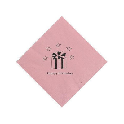 3 Ply Happy Birthday Napkins (Pack of 15) Pink (One Size)
