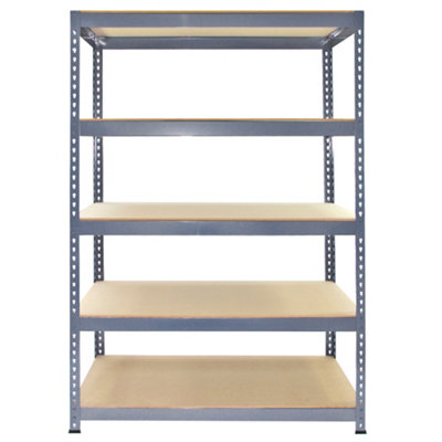 3 Racking Bays 90cm Garage Shelving Storage Warehouse Shelves Unit Steel 5 Tier